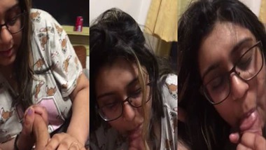 Chubby Indian wife blowjob to her husband