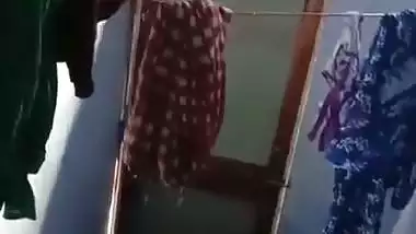 Spying Indian college girl in bathroom