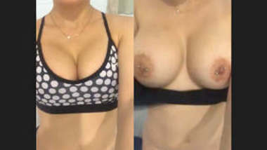 Hot Nri Girl Showing Her Boobs