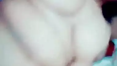 Girl of Indian origin massages XXX muff showing off her naked hooters