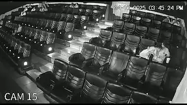 Blowjob In Cinema Theatre By Horny Girlfriend